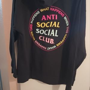 Anti social club hoodie